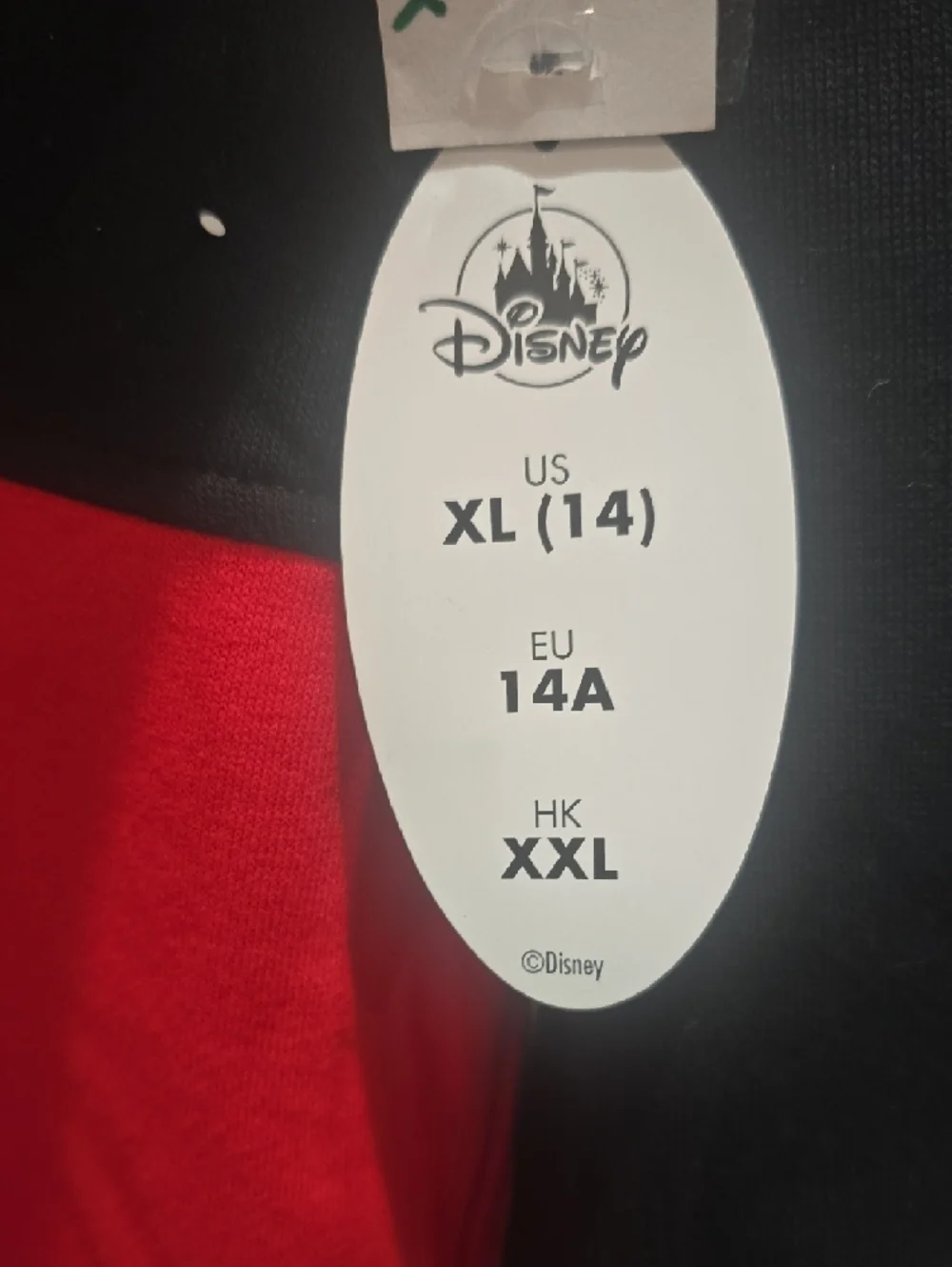 Disney Mickey Mouse Black, Red & White Zip-Up Hoodie with Ears - Picture 2 of 4